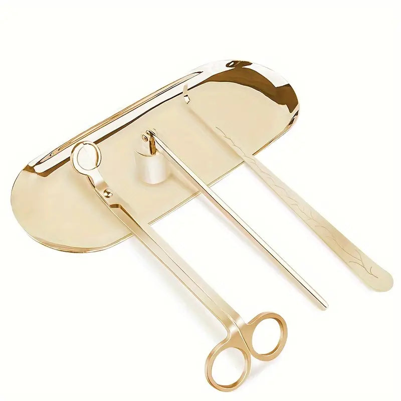 Gold Candle Accessory Set